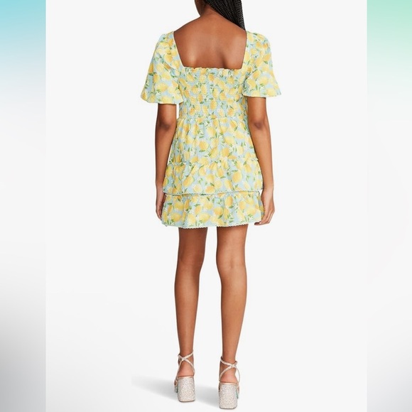 Betsey Johnson NEW Haley Mini Dress Blue Lemons Print, Women’s Size XS - Picture 3 of 4